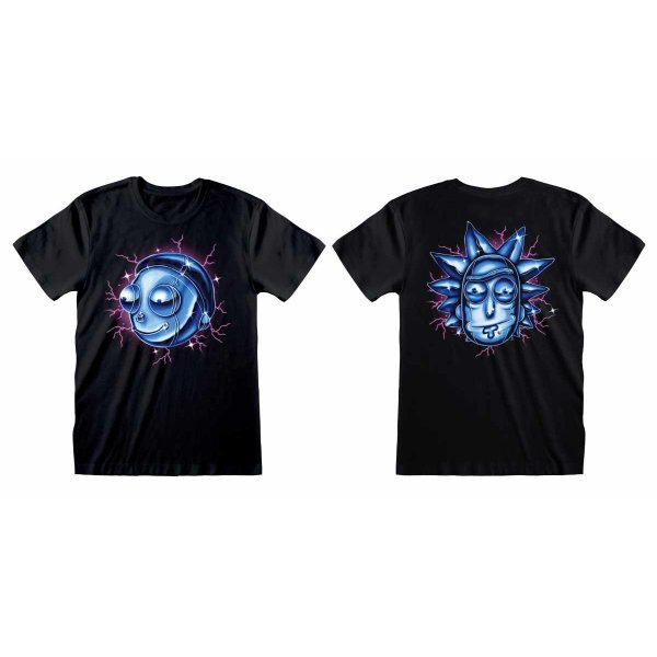 Rick And Morty - Chrome Effect (Unisex Black T-Shirt)