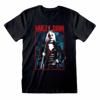 DC Suicide Squad - Harley B and W (Unisex Black T-Shirt)