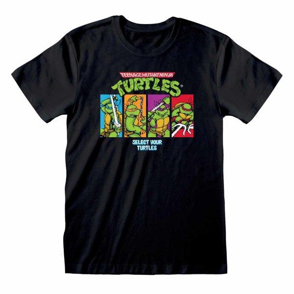 Teenage Mutant Ninja Turtles - Select Your Turtle (Unisex Black T-Shirt)