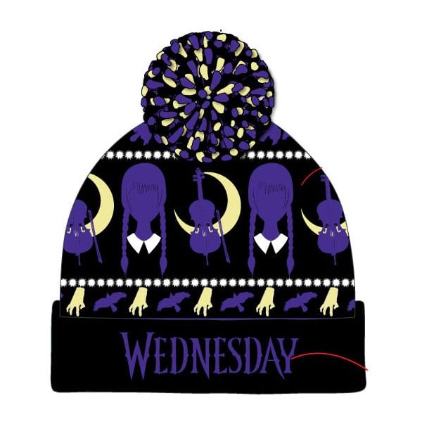 Wednesday Pom-Pom Beanie