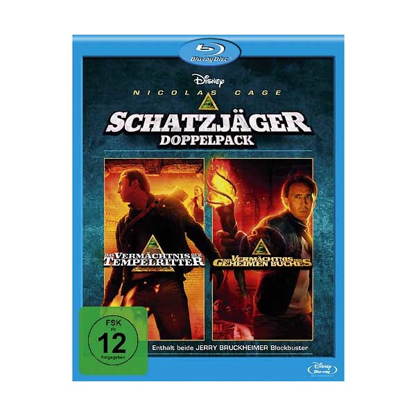 Tempelritter 1&2 (BR)  Schatzjäger DP Min: 126+119/DD5.1/WS   2Disc - Disney BGH0009804 - (Blu-ray Video / Abenteuer)