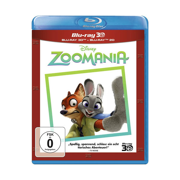 Zoomania (BR) 3D  Ganz schön ausgefuchst Min:108/DD5.1/WS  3D+2D Nachfolgeprodukt - Disney BGY0144104 - (Blu-ray Video / ANIMATION)