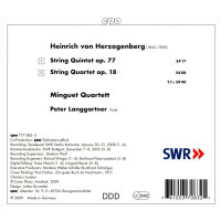 Heinrich von Herzogenberg (1843-1900): Streichquartette Vol.2 - CPO 0761203708321 - (CD / Titel: H-Z)