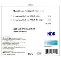 Heinrich von Herzogenberg (1843-1900): Symphonien Nr.1 & 2 - CPO 0761203712229 - (CD / Titel: H-Z)