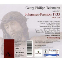 Georg Philipp Telemann (1681-1767): Johannes-Passion (1733) TWV 5:18 - Amati 4011030260124 - (CD / Titel: A-G)