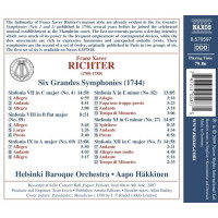 Franz Xaver Richter (1709-1789): Grandes Symphonies...