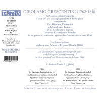 Girolamo Crescentini (1762-1846): Sechs Kantaten & 18 Ariettas - Tactus 8007194200201 - (CD / Titel: A-G)