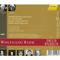 Wolfgang Rihm: Deus Passus (Passionsstücke nach Lukas) - Hänssler 4010276011965 - (CD / Titel: H-Z)