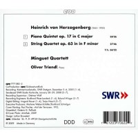 Heinrich von Herzogenberg (1843-1900): Streichquartette Vol.1 - CPO 0761203708222 - (CD / Titel: H-Z)