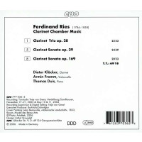 Ferdinand Ries (1784-1838): Trio f.Klarinette,Cello & Klavier op.28 - CPO 0761203703623 - (CD / Titel: A-G)