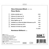 Clara Schumann (1819-1896): Klavierwerke - CPO...