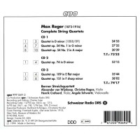 Max Reger (1873-1916): Sämtliche Streichquartette - CPO 0761203906925 - (CD / Titel: H-Z)