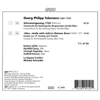 Georg Philipp Telemann (1681-1767): Schwanengesang (Trauermusik für Garlieb Sillem) - CPO 0761203921225 - (CD / Titel: A-G)