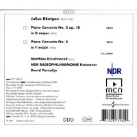 Julius Röntgen (1855-1932): Klavierkonzerte Nr.2 & 4 - CPO 0761203739820 - (CD / Titel: H-Z)