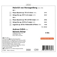 Heinrich von Herzogenberg (1843-1900): Klavierquartette op.75 & 95 - CPO 0761203743827 - (CD / Titel: H-Z)