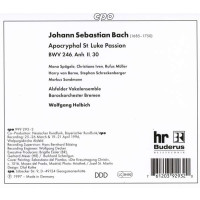 Johann Sebastian Bach (1685-1750): Lukas-Passion BWV 246, Anh.II,30 (Apokryphe Werke 4) - CPO 0761203929320 - (CD / Titel: H-Z)