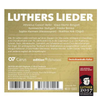 Samuel Scheidt (1587-1654): Luthers Lieder - Carus 4009350834699 - (CD / Titel: H-Z)