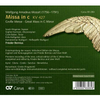 Wolfgang Amadeus Mozart (1756-1791): Messe KV 427 c-moll "Große Messe" - Carus 4009350832848 - (CD / Titel: H-Z)