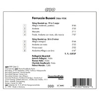 Ferruccio Busoni (1866-1924): Streichquartette Nr.1 & 2 (op.19 & op.26) - CPO 0761203926428 - (CD / Titel: A-G)