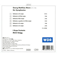 Matthias Georg Monn (1717-1750): 6 Symphonien - CPO...