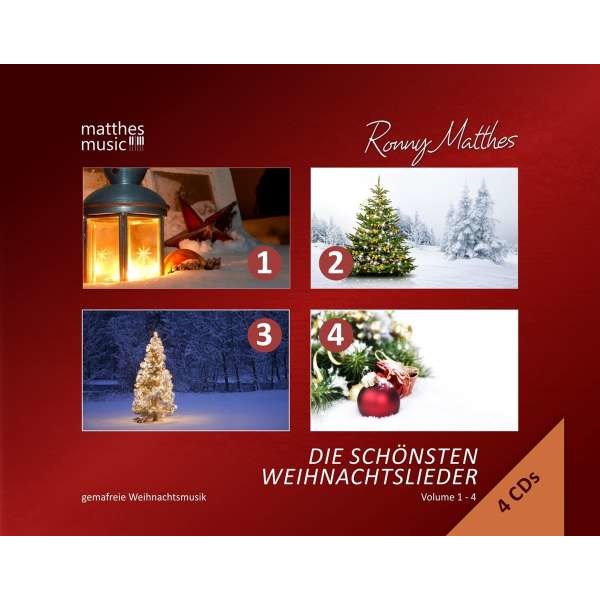 Die schönsten Weihnachtslieder: Vol. 1-4 - Gemafreie instrumentale Weihnachtsmusik - Matthesmusic - Verlag & Gemafreie Musik 4260264511339 - (CD / D)