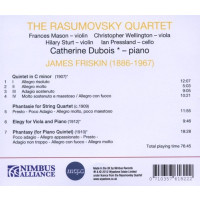 James Friskin (1886-1967): Klavierquintett c-moll - Nimbus 1061822NIM - (Musik / Titel: A-G)