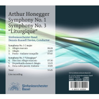 Arthur Honegger (1892-1955): Symphonien Nr.1 & 3 -...