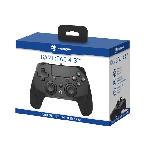 PS4 Controller  Game:Pad 4S black Kabel Snakebyte - BigBen SB912382 - (SONY® PS4 Hardware / Zubehör)