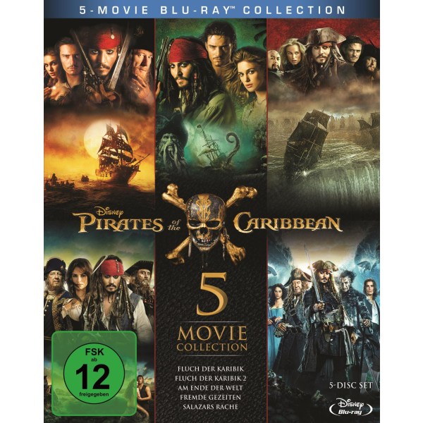 Fluch der Karibik  1-5 Collection (BR) Pirates of the Caribbean, 5Disc - LEONINE Distribution BGH0035704 - (Blu-ray Video / Abenteuer)