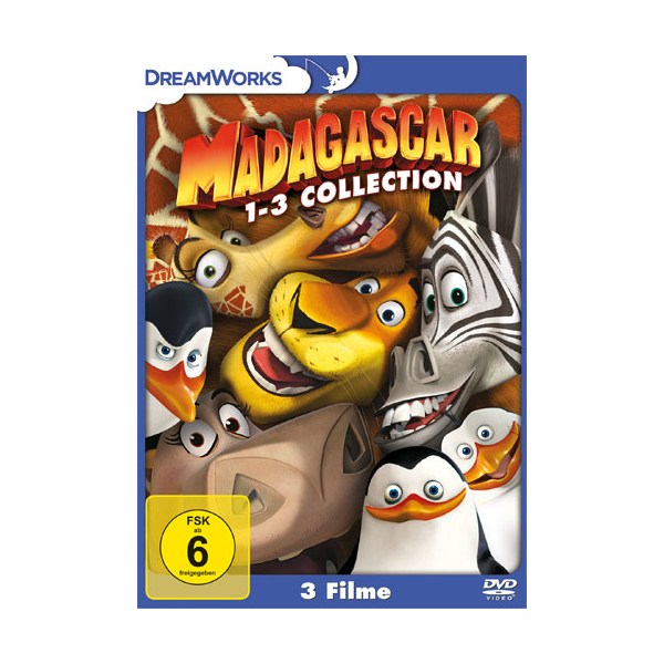 Madagascar 1-3 Collection (DVD) 3Disc Dreamworks - Universal Pictures 8314806 - (DVD Video / ANIMATION)