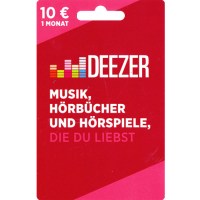 Deezer  POSA 10 Euro 1 Monat Verkauf erfolgt im Namen u....