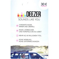 Deezer  POSA 30 Euro 3 Monate Verkauf erfolgt im Namen u....