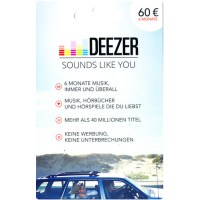 Deezer  POSA 60 Euro 6 Monate Verkauf erfolgt im Namen u....