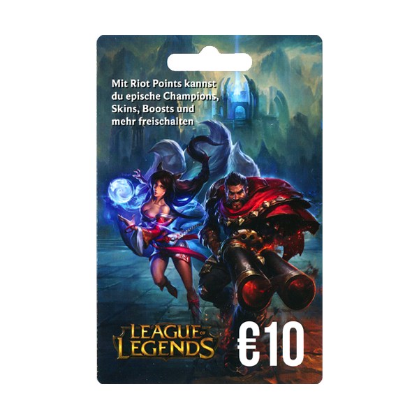 League of Legends Card NEU 10 Euro 1380 Points. Verkauf erfolgt im Namen u.auf Rechnung des Gutscheinausstellers - Riot  - (Sonderartikel / Code-Card)