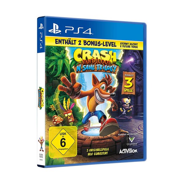 Crash Bandicoot   PS-4  N-Sane Triology NEU inkl. 2 Bonus-Level - Activ. / Blizzard  - (SONY® PS4 / JumpN Run)