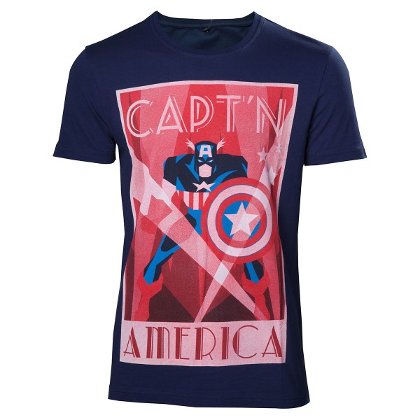 Marvel - Captn America mens T-shirt - Difuzed TS280807MAR - (T-shirts and Tops / Short Sleeved T-shirts)