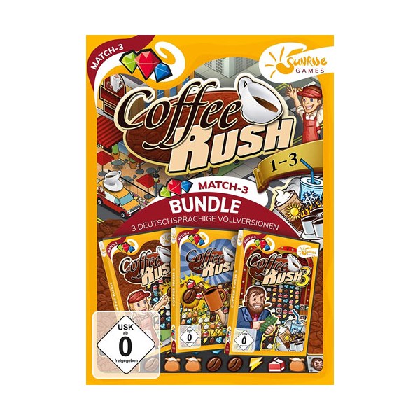 Coffe Rush 1-3  PC SUNRISE - Sunrise  - (PC Spiele / Sammlung)