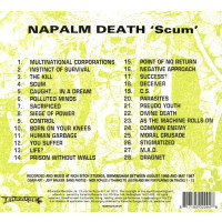 Napalm Death: Scum (FDR Remaster) -   - (CD / Titel: Q-Z)