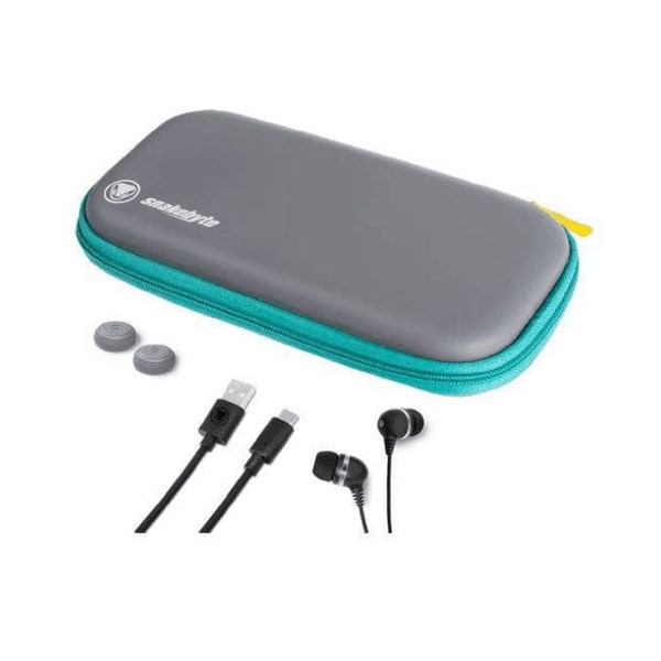 Switch Lite Pack Travel:Kit Tasche + Ladekabel + In-Ear-Kopfhörer +Controller Caps - Snakebyte  - (Nintendo Switch Hardware / Zubehör)