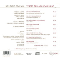 Bonifazio Graziani (1604-1674): Vespro Della Beata Vergine -   - (CD / V)