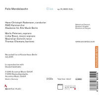 Felix Mendelssohn Bartholdy (1809-1847): Elias - Accentus  - (CD / Titel: A-G)