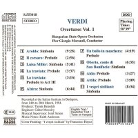 Ouvertüren Vol.1: Giuseppe Verdi (1813-1901) -   -...