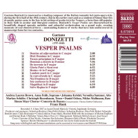 Gaetano Donizetti (1797-1848): Vesper Psalms - Naxos  - (CD / Titel: H-Z)