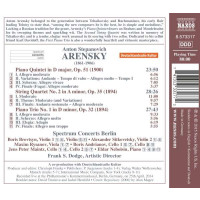 Anton Arensky (1861-1906): Kammermusik - Naxos  - (CD / K)