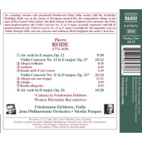 Pierre Rode (1774-1830): Violinkonzerte Nr.11 & 12 -   - (CD / V)