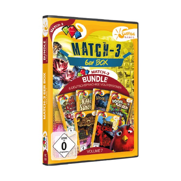 Match 3 6-er Box Vol. 7  PC SUNRISE - Sunrise  - (PC Spiele / Sammlung)