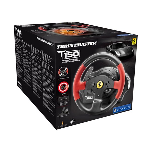 Multi Lenkrad T150 RS Ferrari PS-5/PS-4 Thrustmaster  (auch PS-3 / PC)offiziell lizensiert - Thrustmaster 4160630 - (SONY® PS4 Hardware / Zubehör)