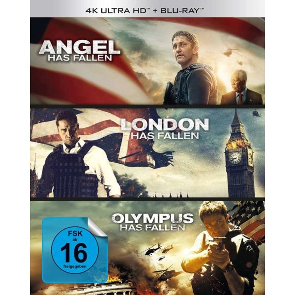 Olympus Has Fallen / London Has Fallen / Angel Has Fallen (Ultra HD Blu-ray & Blu-ray) - LEONINE  - (Ultra HD Blu-ray / Action)