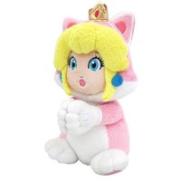 Super Mario Magnet Plüschfigur Katzen-Peach 19 cm