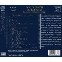 Dinu Lipatti - The Last Recital - Naxos  - (CD / Titel: A-G)